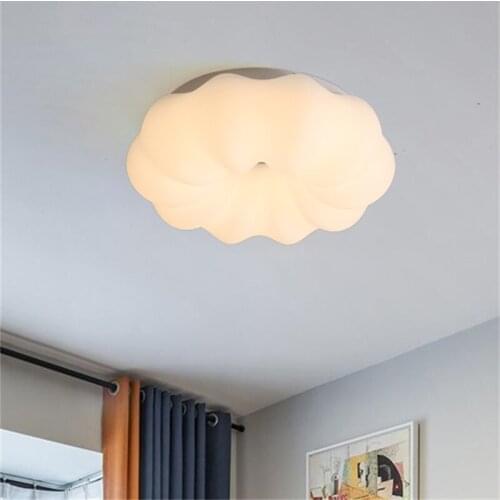 Nordic Modern LED Ceiling Light Creative White Pumpkin Cloud For Childrens Bedroom Living Room PE Material Decorative Luminaire