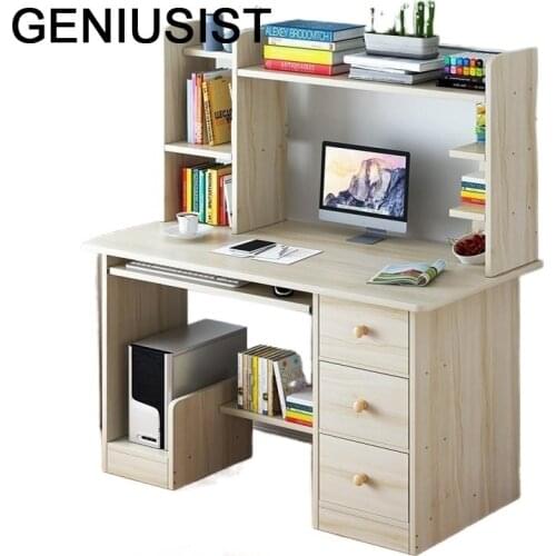 Bureau Meuble Mesa Dobravel Scrivania Tafelkleed Bed Tray Standing Desk Bedside Stand Laptop Computer Table With Bookshelf