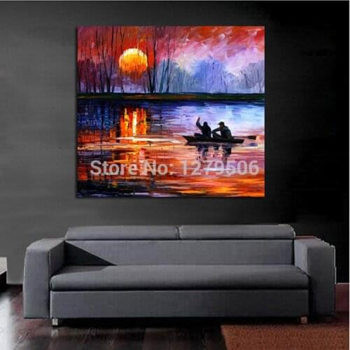 Top Artist Handpainted Abstract Canvas Painting Fisherman Knife Thick Oil Painting Wall Picture For Home Decor As Best Gift