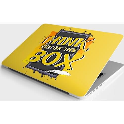 Sticker Master Think Out Of The Box Universal Sticker Laptop Vinyl Sticker Skin Cover For 10 12 13 14 15.4 15.6 16 17 19 "Inc Notebook decal for Macbook,asus,Acer,Hp,Lenovo,Huawei,Dell,Msi,Apple,Toshiba,Compaq