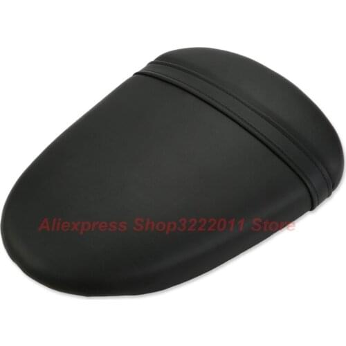Motorcycle Rear Leather Pillion Passenger Seat Black Back Cusion Cover For Suzuki GSXR1000 2007 2008