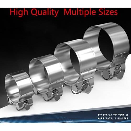 Stainless Steel Exhaust Clamp Exhaust Banjo Clamp Clip For Slip-on Type Motorcycle Muffler Silencer Universal