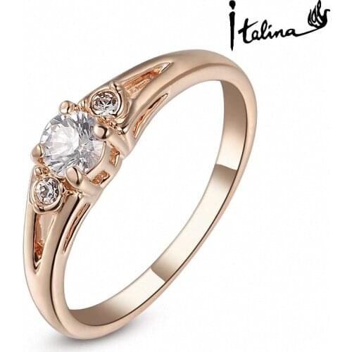 New Sale Brand TracysWing Rings for women Genuine Austrian Crystal Copper Gold Color Fashion ring Zirconia #RG90671