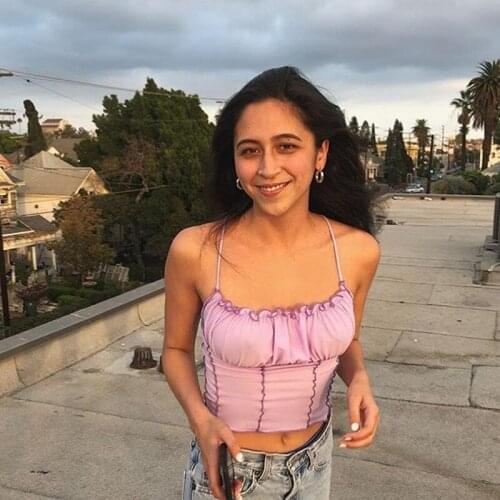 NEW Summer Women 3 Color Vest Fashion Sleeveless Strapless Solid Ruffles Crop Tops Pullovers Ladies Tanks Women Camisole