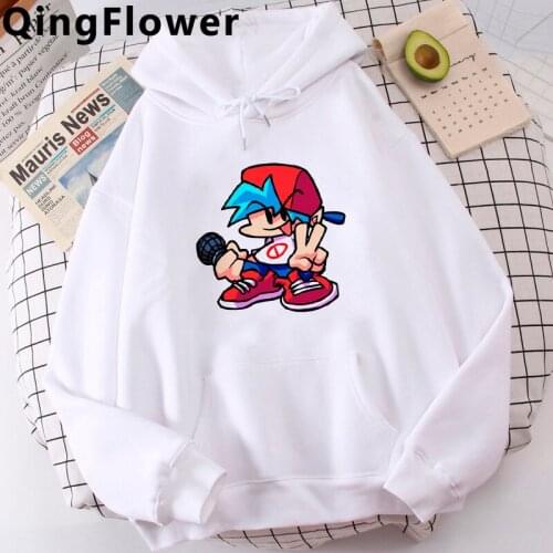Friday Night Funkin Kawaii Funny Anime Winter Warm Hoodies Men Unisex Cute Manga Graphic Sweatshirt Casual Streetwear Hoody Male