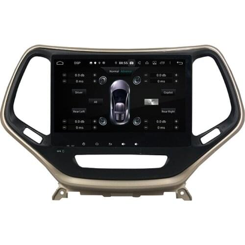 10.1" Android 9.0 PX6 Car Multimedia Player For JEEP Cherokee 2016-2017 Car Radio 6 Core Stereo 1024*600 Car Audio 4G+64G DSP