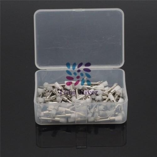 100/Pcs Dental Polisher Prophy Material Brushes Nylon Latch Flat Polishing Dental Lab Tools