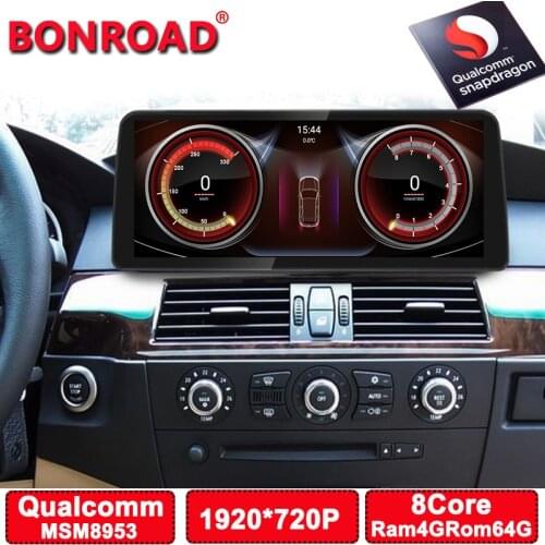 12.3" Qualcomm 1920*720P Ram4G Rom 64G Car Multimedia Player For BMW 5 Series E60/E61 CCC/CIC BT Wifi Carplay Radio 4G LTE GPS