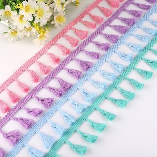 2 yards Curtains Diy Decoration Fringed Lace curtains 4 cm Color Polyester Garment Accessories DecorationTassel Macrame