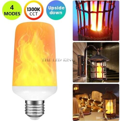 2019 Factory price B22 E27 E26 E14 E12 LED Lamp Flame Effect Fire Light Bulb Holiday Decoration flame light bulbs free shipping
