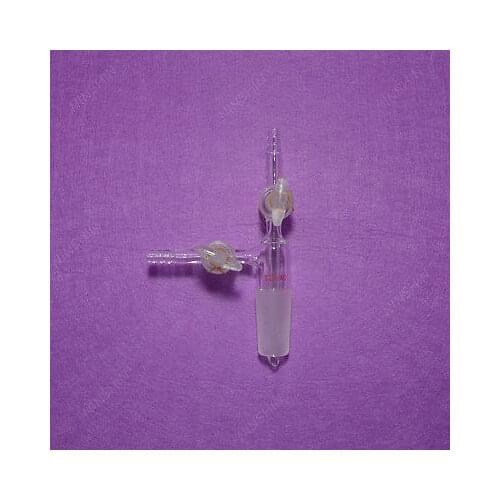 24/40,Glass Vacuum Transfer Adapter,Two Glass Stopcock,Lab Chemistry Glassware