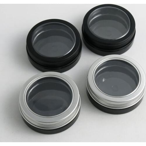 24pcs 30g Portable Plastic Cosmetic Empty Jars Clear Bottles Eyeshadow Makeup Cream Lip Balm Container Pots