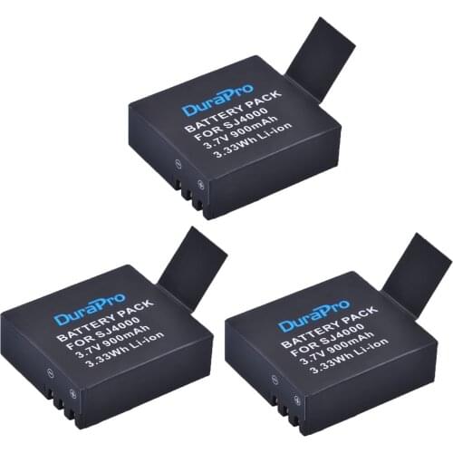 3pcs 900mAh Sj4000 PG1050 Battery Rechargeable Li-ion Battery for SJ4000 WiFi SJ5000 WiFi Plus M10 SJ5000x SJCAM Action Camera