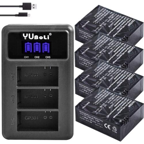 Bateria Gopro Hero 3 hero3 3+ Battery + LED 3-Slots USB Charger for GoPro HERO3 hero 3 black/silver/white Camera accessories