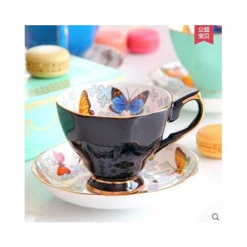 English Afternoon Tea,Mug High-Grade Bone China Coffee Cup And Saucer, Japanese Style Cup European cup, Free Shipping