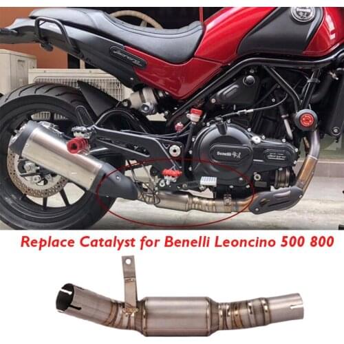 Slip on Motorcycle Exhaust Pipe System Connection Link Tube Titanium Alloy Pipe for Benelli Leoncino 500 Leoncino 800