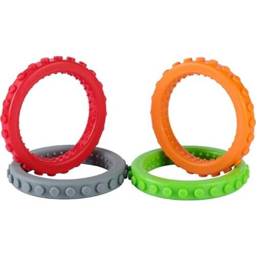 Baby Sensory Teething Bracelet Silicone Kids Chewing Biting Toy for Autism ADHD