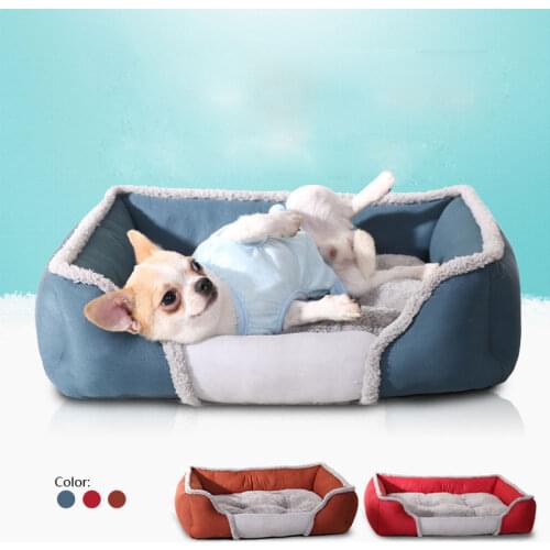 Pet Sofa Dog Beds Waterproof Bottom Soft Fleece Warm Cat Bed House