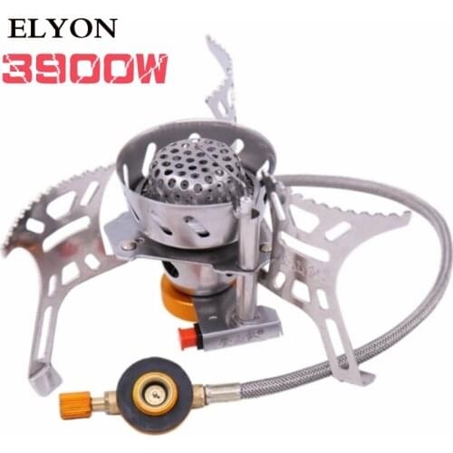 3500W Mini Gas Burner Camping Stove Outdoor Hiking Picnic Portable Tourist Burner Folding Gas Stove Ultralight Camp Equipment