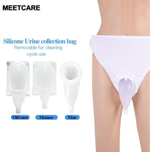 Urine Collector Hypo-allergenic Silicone Adult Urinal with Catheter Bags 1000ML 2000ML Man Woman Older Men male female Toilet