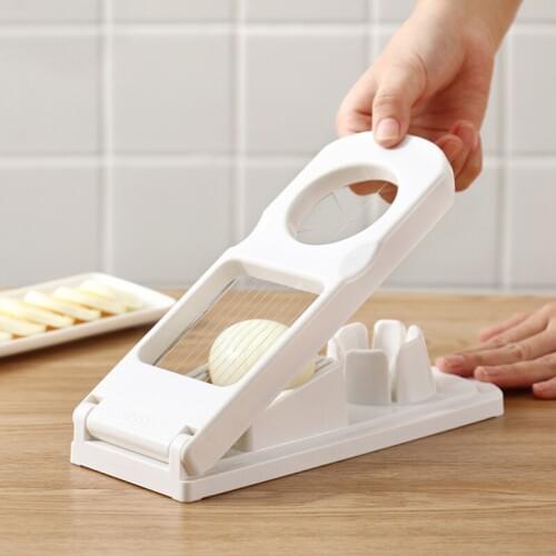 Hot Sale 2in1 Multifunction Stainless Steel Kitchen Egg Slicer fruit Cutter Sectione Cutter Mold Flower Edges kitchen Gadgets