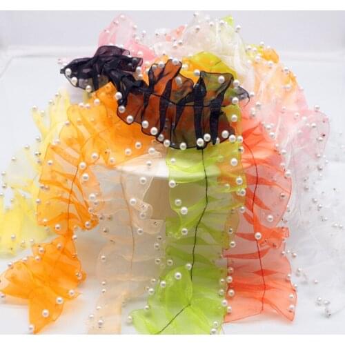 10yard 6.5cm Wide Bilateral Handicrafts Lace Trim Ribbon for Wedding Decorations girl dress