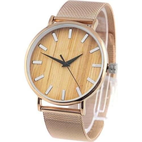 2020 Top Trending Unique Products Minimalist Vintage Designer Women Ladies Luxury Slim Rose Gold Bamboo Dial Watches for Her