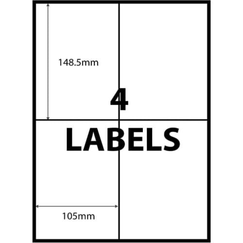 A4 Matte White Self Adhesive Address Shipping Mailing Labels, Sticky Back Printing Sticker, A6 Labels, Laser/Inkjet Printers