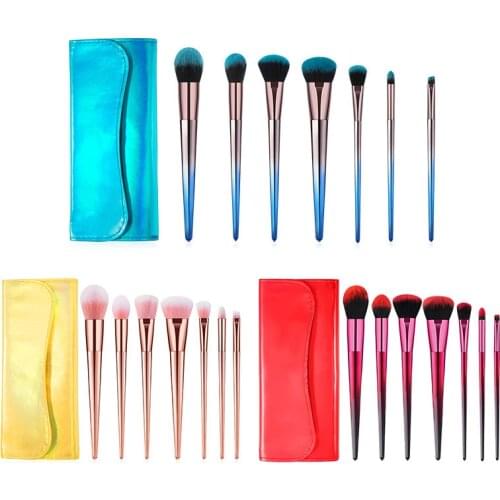 Fashion Rhombus Electroplated Makeup Brushes Set Eye Shadows Foundation Cosmetics Beauty Soft Hair Maquiagem Brushes Tool Kits