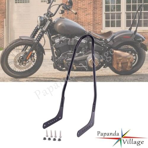 Motorcycle Classic Bobber Sissy Bar Backrest Rail Passenger 23" Tall Solo Seat Sissybar for Harley Softail Street Bob FXBB 18-21