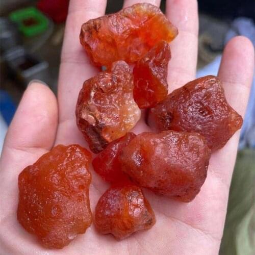 Natural Red Agate Rough Stones Quartz Crystals Gemstones Healing Reiki Decoration