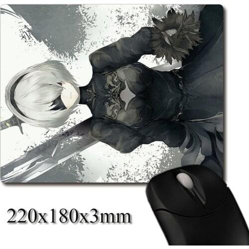 NieR Automata YoRHa No.2 Type B CG printed Heavy weaving anti-slip rubber office mouse pad Coaster Party favor gifts 220x180x3mm