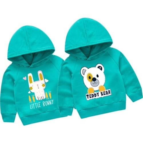 Autumn Casual Sweater Boys And Girls Hoodie Children Cartoon Pattern Toddler Clothes 1-5 Years Old