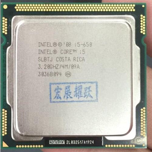 PC computer Intel Core i5-650 i5 650 Processor (4M Cache, 3.20 GHz) CPU LGA 1156 100% working properly Desktop Processor