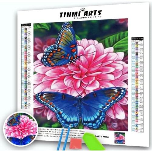Full Round Diamond Painting Landscape Flower & Butterfly 5D Diamond Embroidery Mosaic Cross Stitch Home Decor Gift