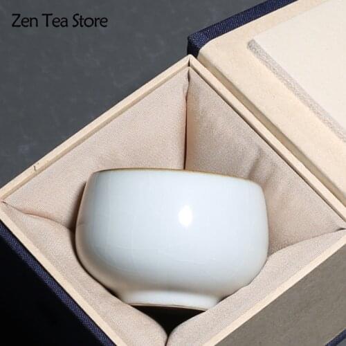 Ru Kiln High White Porcelain Ceramic Cover Bowl Teacups Gaiwan Tea Bowl Puer Tes Set Tea Cup Beer Tea Mug Whiskey Drinkware Cup