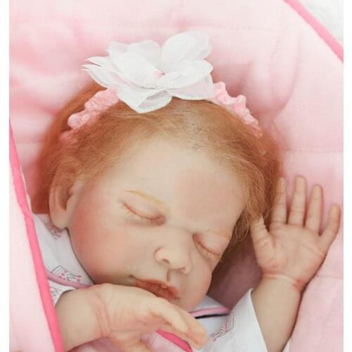 22" Reborn Girls Silicone Babies Rooted Hair Bonecas Doll Toys for Children Bebe Reborn Meninna De Silicone Menina