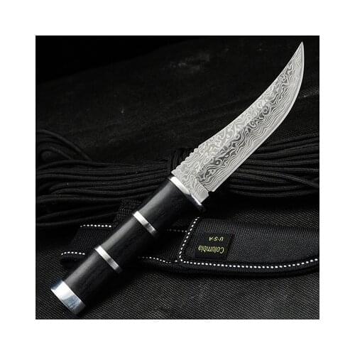 TACTICAL HUNTING KNIFE Outdoor Camping Survival Tools Military Jungle Knives & Sword Combat Laser Damascus Fixed Blade Knife