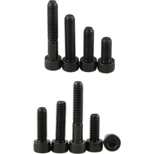 5pcs M4 black hexagon socket screws 12.9 level high strength cup head bolt screws half thread