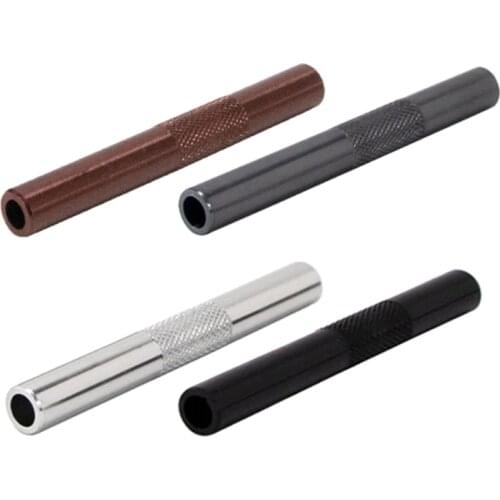 W3JE 3PCS/lot 70mm Metal Snuff Snorter Hose Tube Sniffer Aluminum Pen Style Snuff Snorter Dispenser Smoke Pipe Accessories