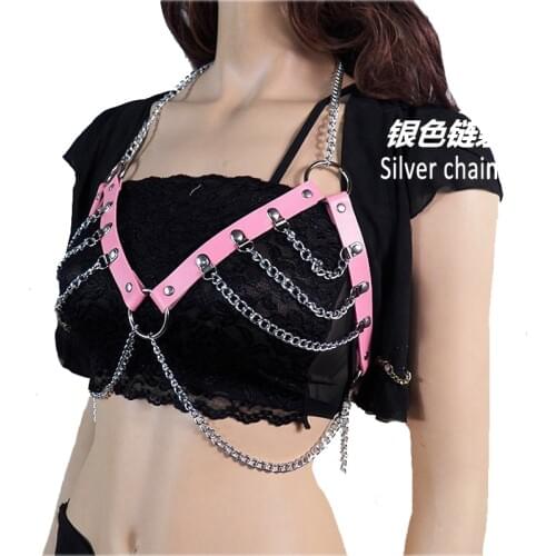 Women Sexy Leather Bondage Chain Bra Exotic Lingerie Intimate Underwear Sex Belt Adult Sex Games Bdsm Products Slut Nipple Bra