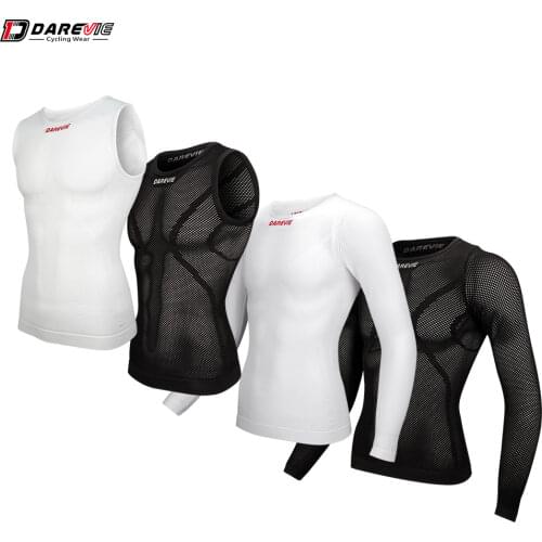 DAREVIE 2021 Newest Cycling Base Layer Cool Breathable Cycling Vest Super High Elastic Seamless Sleeveless Cycling Underwear