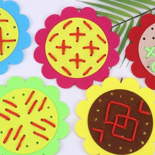 1PC Cute Toys Children Montessori Early Learning Manual DIY Weave Baby Early Learning Education Toys Teaching Aids Math Toy