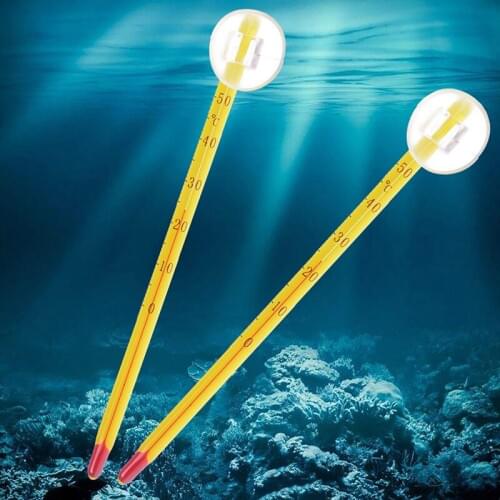 1Pc Tube Aquarium Fish Tank Tools Thermometer Temperature Submersible Suction