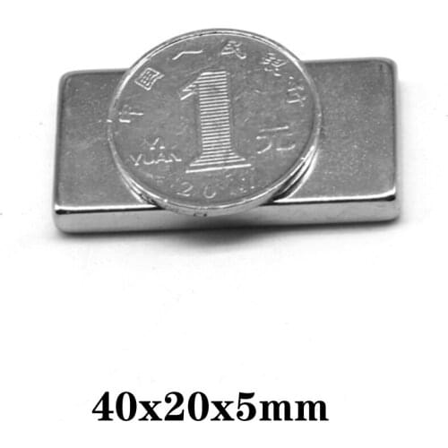 2~15PCS 40x20x5 Quadrate Strong Neodymium Magnet 40mm*20mm Strip Powerful NdFeB Magnetic 40x20x5mm Rare Earth Magnets 40*20*5