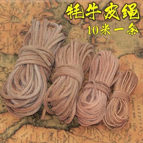 5M Genuine Primary color yak leather rope round soft leather rope bracelet necklace leather DIY leathercraft