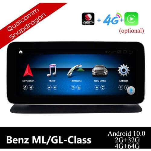 9.33" Car GPS Navigation Display For Benz ML/GL-Class W166/X166 2012-2015 Wireless Carplay 4G Internet Built-in Wifi SWC