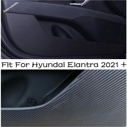 Lapetus Auto Styling Door Anti Kick Pad Side Mat Protector Cover Sticker 4PCS Fit For Hyundai Elantra 2021 Interior Refit Kit