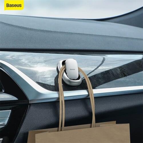 Baseus 1 Pair Car Hook Vehicle Clip 3M Sticker Holder Mini Fastener For Cable Headphone Key Hanger Organizer