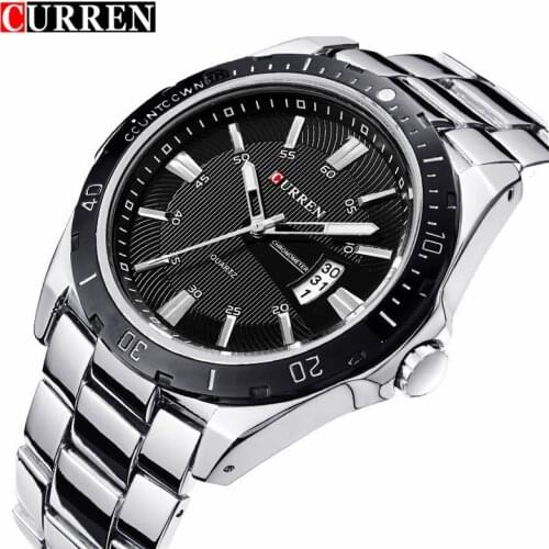 CURREN Brand Mens Watches Simple Fashion Casual Dress Stainless Steel Quartz Wrist watches Male Classic Clocks relogio masculino
